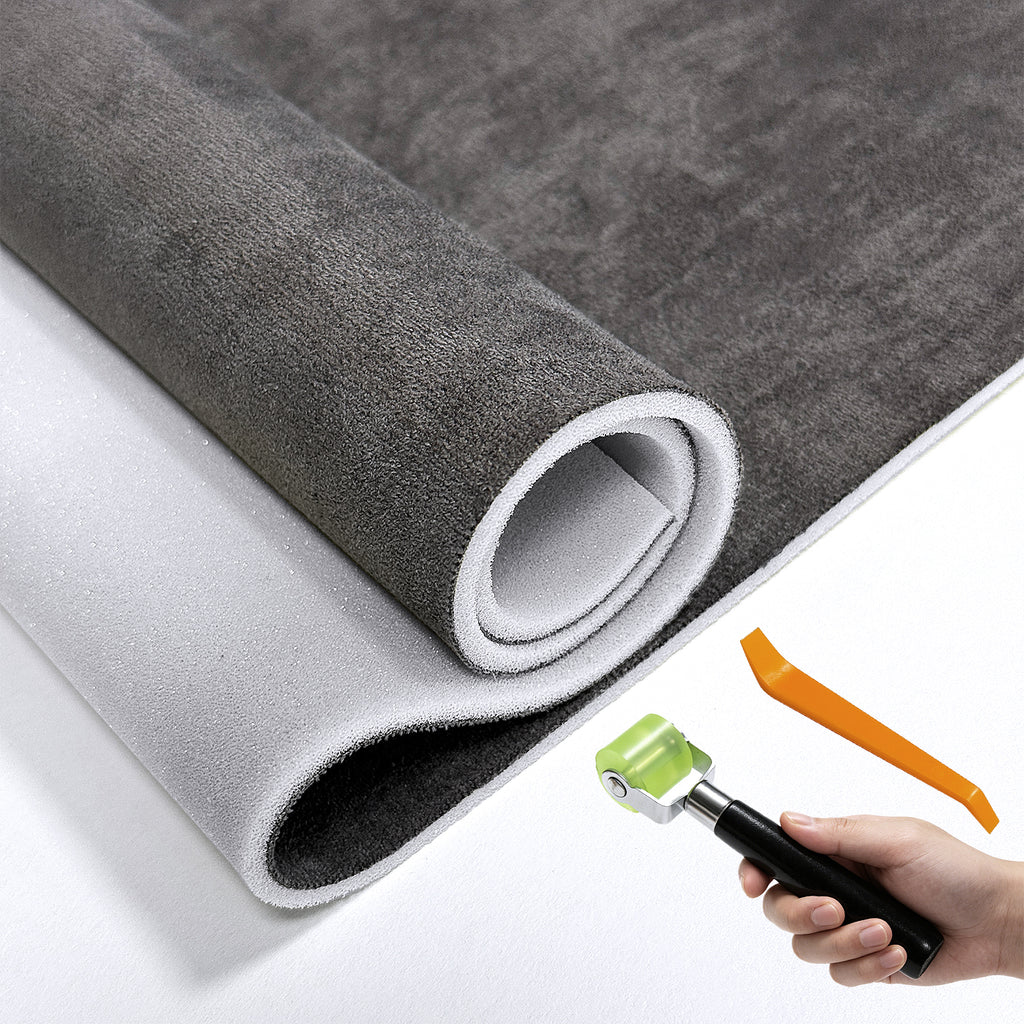 Car suede roof pad -3mm thick sponge base -200cm * 140cm/300cm × 140cm, suitable for car/SUV/truck, car roof modification