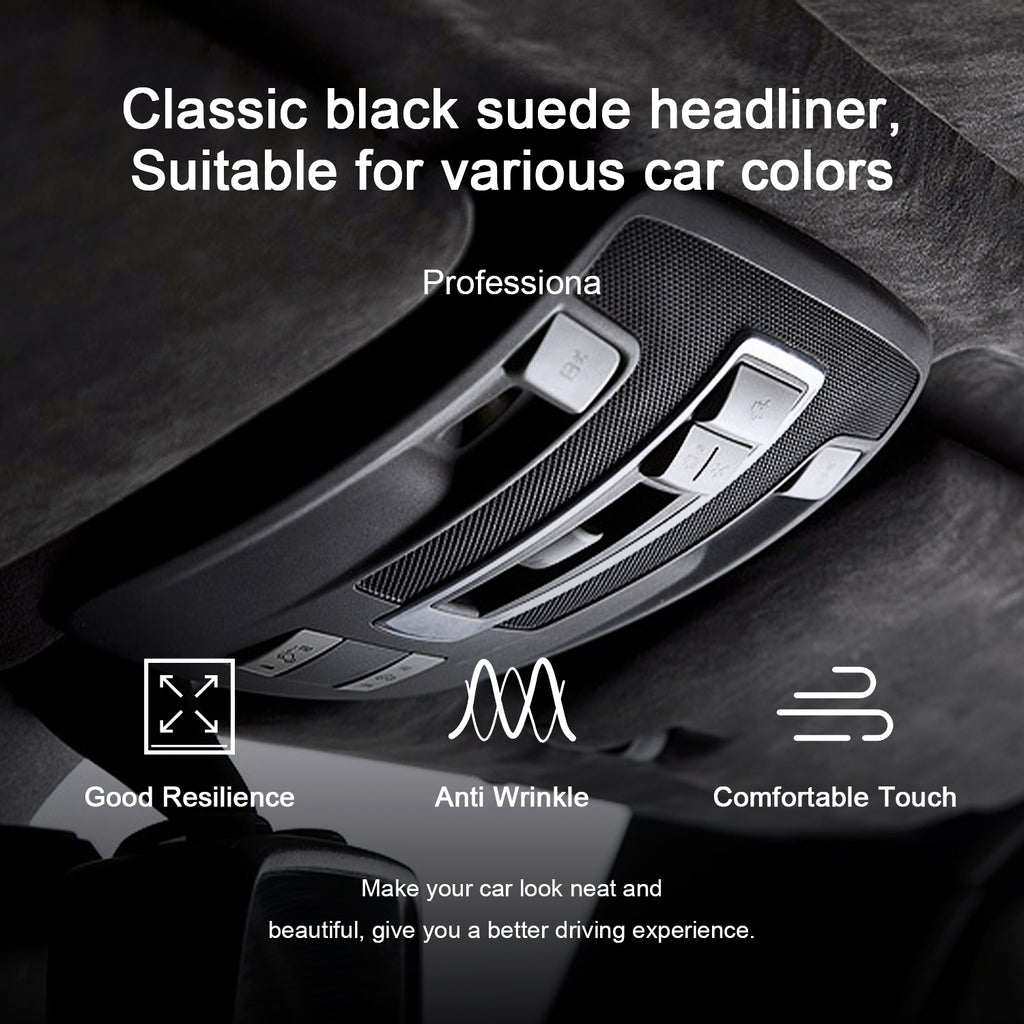Car suede roof pad -3mm thick sponge base -200cm * 140cm/300cm × 140cm, suitable for car/SUV/truck, car roof modification