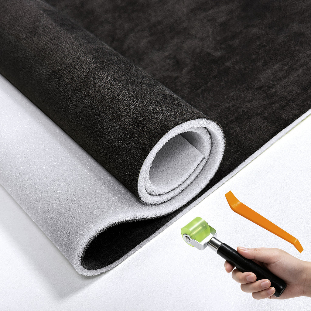 Car suede roof pad -3mm thick sponge base -200cm * 140cm/300cm × 140cm, suitable for car/SUV/truck, car roof modification