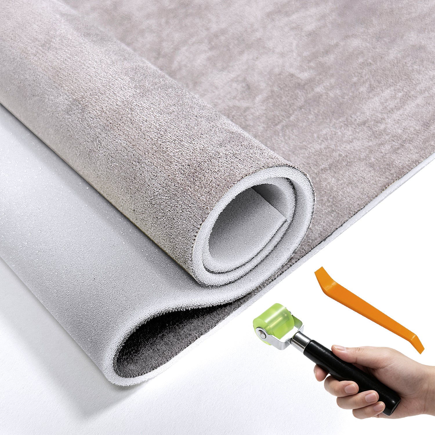 Car suede roof pad -3mm thick sponge base -200cm * 140cm/300cm × 140cm, suitable for car/SUV/truck, car roof modification