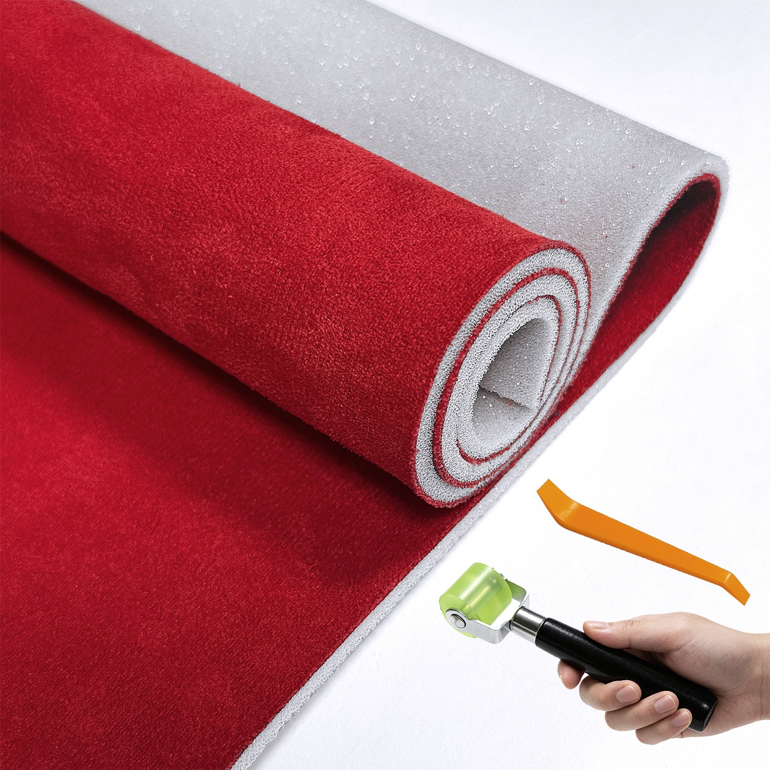 Car suede roof pad -3mm thick sponge base -200cm * 140cm/300cm × 140cm, suitable for car/SUV/truck, car roof modification